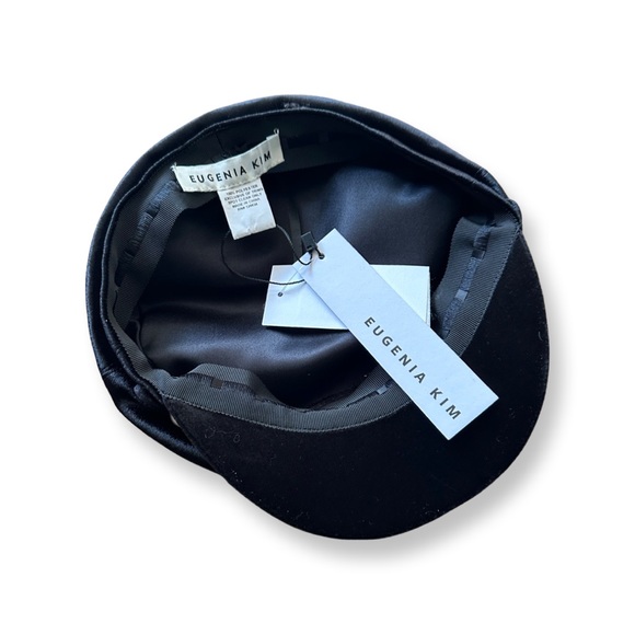 EUGENIA KIM - Imitation Pearl Marine Cap, Black (One size) - Picture 3 of 3